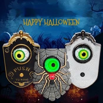 Halloween Kaunistamiseks Üks Eyed Uksekell Kummitab Õudus Rekvisiidid Hõõguv Rippus Tükk Uks Rippus Uksekell Silmamuna Bell Decor