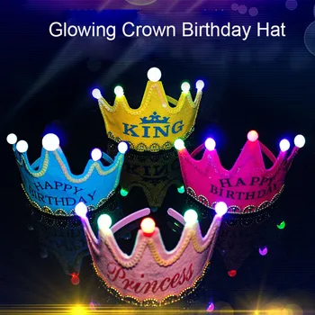 LED Kuningas, Printsess, Prints Sünnipäevaks Raamatu Crown Mütsid Baby Shower Poiss, Tüdruk Sünnipäeva Xmas Kaunistused Asjade Lapsed