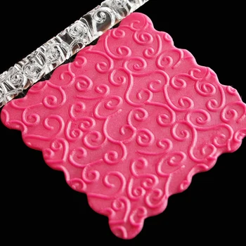 Tekstureeritud Reljeef Rolling Pin-Fondant Kook Rulli Bakeware Vahendid Kaunistus Saia Vahendid Cup Top Non-stick Rolling Pin-1TK