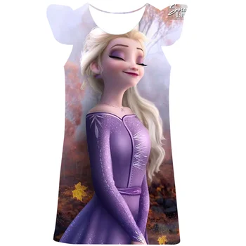Disney Elegantne Printsess Elsa Tüdrukud Kostüüm Pool Kleit Suvel Mugav Cosplay Kostüüm Kleidid Uus Elsa Tütarlaste Mood Kleit