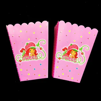 6tk/palju Maasika Shortcake teema popkorni kastid Maasikas tüdruk sünnipäeva teenetemärkide maasika teema popkorni puhul
