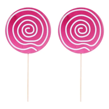 2tk Lollipop Rekvisiidid Võltsitud Pulgakommi Candy Soosib Foto Teenetemärgi Prop Suur Stseen Simulatsiooni Birthdaykids Pool Decor Pulm