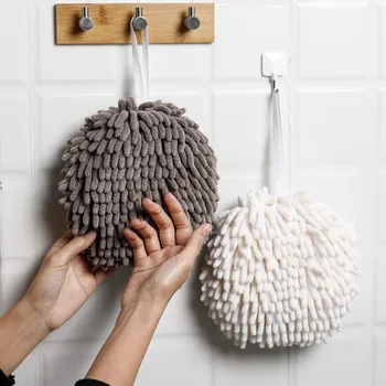 Šenill-käsi käterätik palli soft touch kiire-kuivatamine super-imav kiire-kuivatamine microfiber lapiga seina külge kinnitatav rag Käsi käterätik