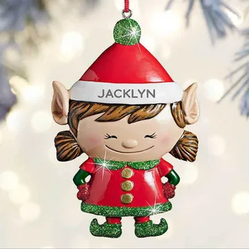 Jõuluehe Elf Doll Rippuvad Ripats Diy Jõulupuu Isikupärastatud Ripats 2022 Beebi Esimesed Jõulud Ornament Decor