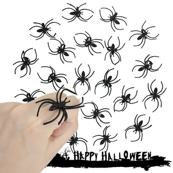 20/50tk Simulatsiooni Plastikust Spider Ringi Kids Mänguasi Halloween Jant Rekvisiidid Halloween Pool Soosib Komm või Vemp Kaunistamise Tarvikud
