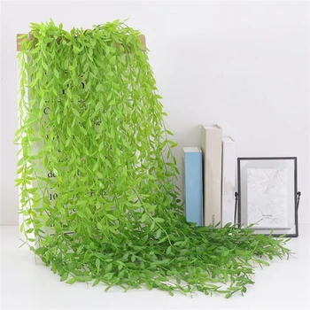 104cm Roheline Kunstlik Lehed Taimede Viinapuu Pulmapidu Kodu Aias Aia Kaunistamiseks Rotangist Seina Riputamise Vitstest Ivy Vanik