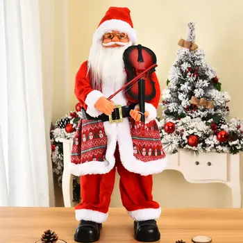 67cm jõulukaunistused Kodu Elektrilised Muusika Suurte Santa Mängib Viiulit Jõulude ja Uue Aasta Kingitused Lastele