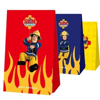 Tuletõrjuja Pool Soosib 6tk Fireman Sam Candy Kotid Tuletõrjuja Goodie Kingitus Ravida Kotid Tulekahju Veoauto Teemaline sünnipäevapidu Decors
