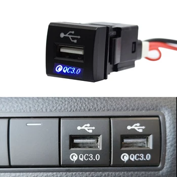 Auto QC3.0 USB-Kiire Laadimise Adapter Telefoni Laadija Toyota Camry Corolla RAV4 Prado 2019 2020 2021