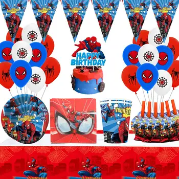 Punane Spiderman Teema Poole Kaunistamiseks Kook Torukübar Ühekordsed Nõud Cup Plaat Õhupalli Lapsed Kasuks Kingitus Sünnipäevaks Tarvikud