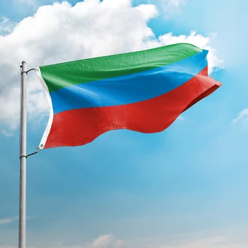 Lipu Vabariigi Dagestani 3*5FT 90*150CM Lipud Federal Teemasid Venemaa Custom Logo Siseruumides Väljas Decor Bännerid Polüester